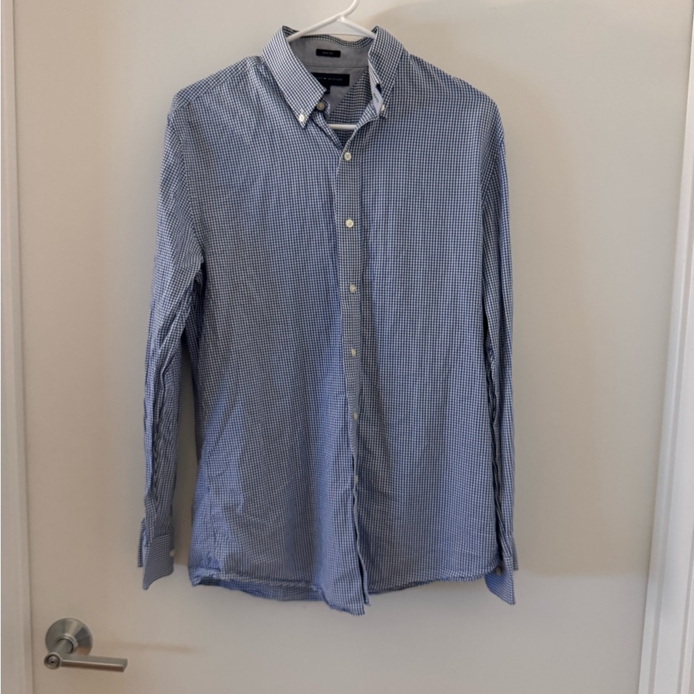 Men's Blue Checkered Shirt